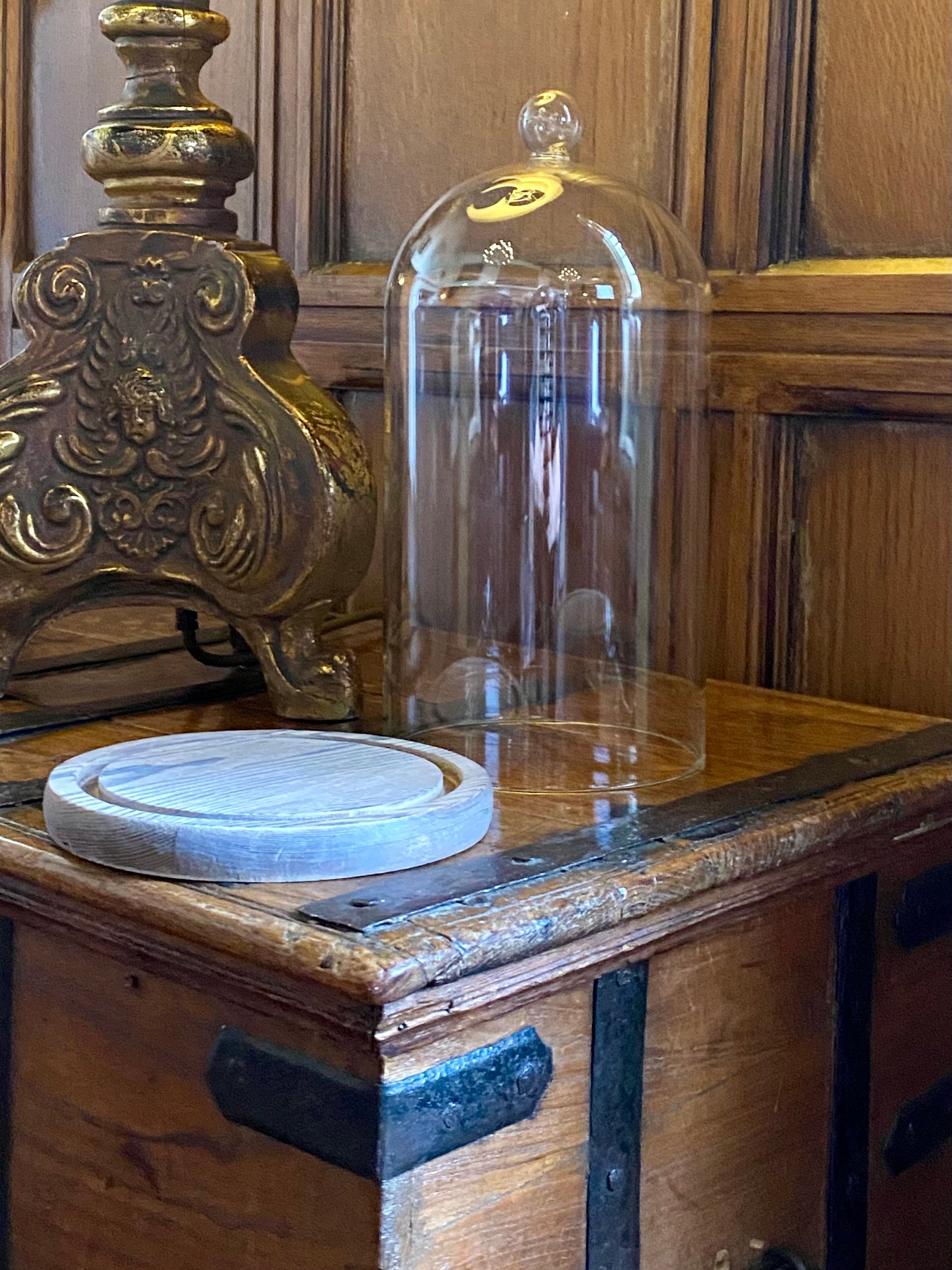 HENLEY WOODS HAND BLOWN GLASS CANDLE CLOCHE